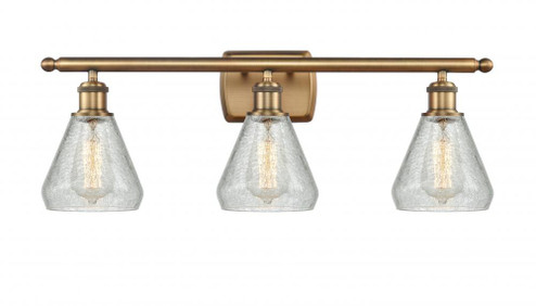 Conesus - 3 Light - 26 inch - Brushed Brass - Bath Vanity Light (3442|516-3W-BB-G275-LED)