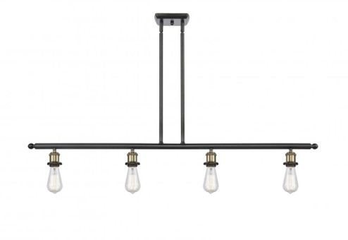 Bare Bulb - 4 Light - 48 inch - Black Antique Brass - Stem hung - Island Light (3442|516-4I-BAB-LED)