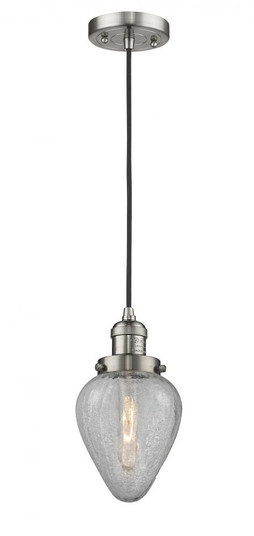 Geneseo - 1 Light - 7 inch - Brushed Satin Nickel - Cord hung - Mini Pendant (3442|201C-SN-G165-LED)