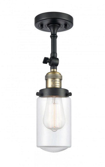 Dover - 1 Light - 5 inch - Black Antique Brass - Adjustable Semi-Flush Mount (3442|201F-BAB-G312-LED)