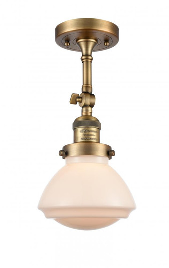 Olean - 1 Light - 7 inch - Brushed Brass - Adjustable Semi-Flush Mount (3442|201F-BB-G321)