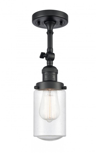 Dover - 1 Light - 5 inch - Matte Black - Adjustable Semi-Flush Mount (3442|201F-BK-G314-LED)