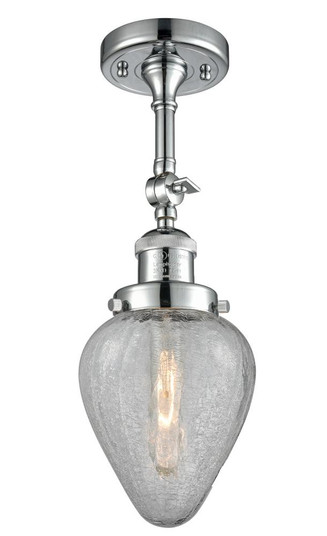 Geneseo - 1 Light - 7 inch - Polished Chrome - Adjustable Semi-Flush Mount (3442|201F-PC-G165-LED)