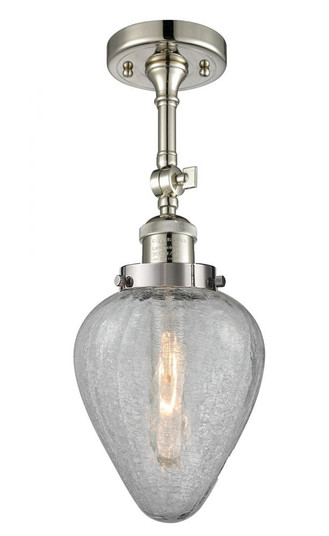 Geneseo - 1 Light - 7 inch - Polished Nickel - Adjustable Semi-Flush Mount (3442|201F-PN-G165-LED)