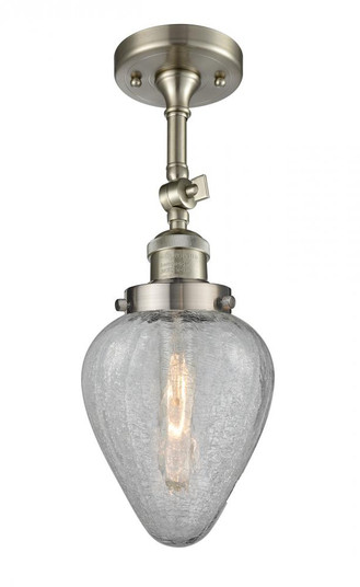 Geneseo - 1 Light - 7 inch - Brushed Satin Nickel - Adjustable Semi-Flush Mount (3442|201F-SN-G165-LED)