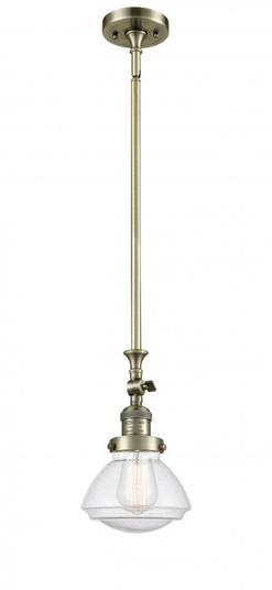Olean - 1 Light - 7 inch - Antique Brass - Stem Hung - Adjustable Mini Pendant (3442|206-AB-G324)
