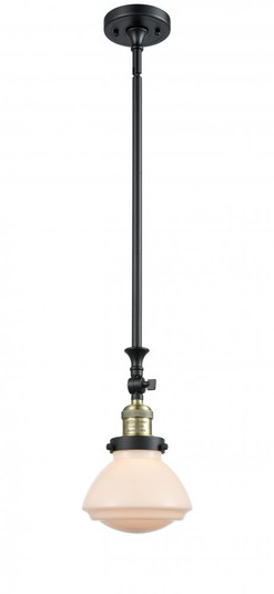 Olean - 1 Light - 7 inch - Black Antique Brass - Stem Hung - Adjustable Mini Pendant (3442|206-BAB-G321)
