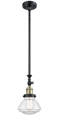 Olean - 1 Light - 7 inch - Black Antique Brass - Stem Hung - Adjustable Mini Pendant (3442|206-BAB-G322)