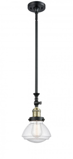 Olean - 1 Light - 7 inch - Black Antique Brass - Stem Hung - Adjustable Mini Pendant (3442|206-BAB-G324)