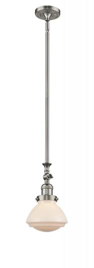 Olean - 1 Light - 7 inch - Brushed Satin Nickel - Stem Hung - Adjustable Mini Pendant (3442|206-SN-G321-LED)
