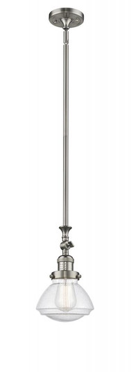 Olean - 1 Light - 7 inch - Brushed Satin Nickel - Stem Hung - Adjustable Mini Pendant (3442|206-SN-G324)