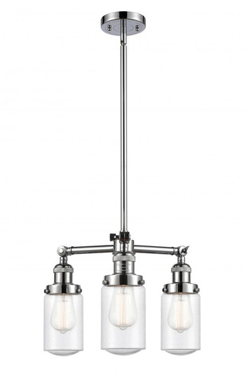 Dover - 3 Light - 17 inch - Polished Chrome - Stem Hung - Chandelier (3442|207-PC-G314-LED)