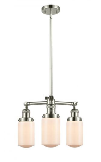 Dover - 3 Light - 17 inch - Polished Nickel - Stem Hung - Chandelier (3442|207-PN-G311)