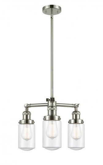 Dover - 3 Light - 17 inch - Polished Nickel - Stem Hung - Chandelier (3442|207-PN-G312-LED)