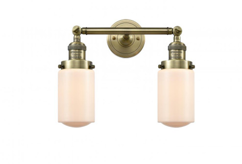 Dover - 2 Light - 14 inch - Antique Brass - Adjustable Bath Vanity Light (3442|208-AB-G311-LED)