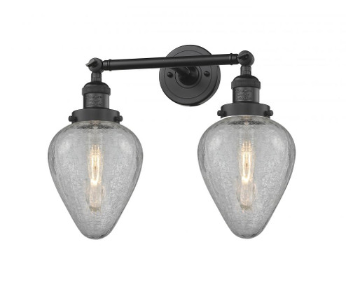 Geneseo - 2 Light - 17 inch - Matte Black - Adjustable Bath Vanity Light (3442|208-BK-G165-LED)