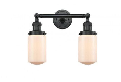 Dover - 2 Light - 14 inch - Matte Black - Adjustable Bath Vanity Light (3442|208-BK-G311)