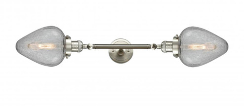 Geneseo - 2 Light - 7 inch - Brushed Satin Nickel - Adjustable Bath Vanity Light (3442|208L-SN-G165-LED)