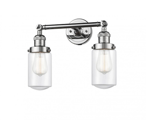 Dover - 2 Light - 14 inch - Polished Chrome - Adjustable Bath Vanity Light (3442|208-PC-G312)