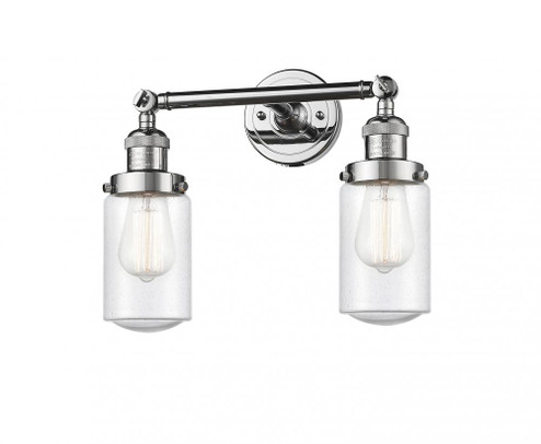 Dover - 2 Light - 14 inch - Polished Chrome - Adjustable Bath Vanity Light (3442|208-PC-G314-LED)