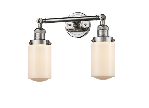 Dover - 2 Light - 14 inch - Polished Nickel - Adjustable Bath Vanity Light (3442|208-PN-G311-LED)