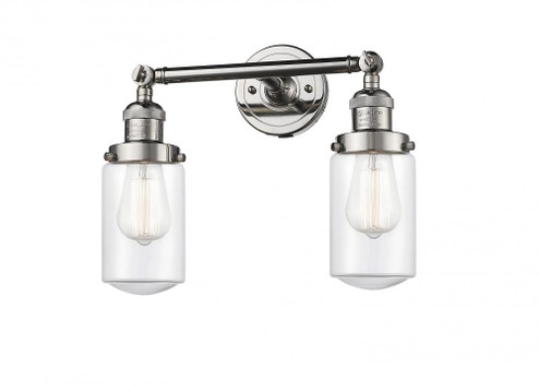 Dover - 2 Light - 14 inch - Polished Nickel - Adjustable Bath Vanity Light (3442|208-PN-G312-LED)