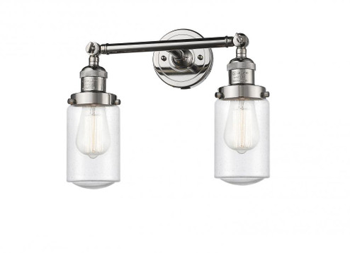 Dover - 2 Light - 14 inch - Polished Nickel - Adjustable Bath Vanity Light (3442|208-PN-G314)