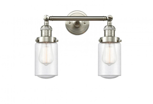Dover - 2 Light - 14 inch - Brushed Satin Nickel - Adjustable Bath Vanity Light (3442|208-SN-G314-LED)