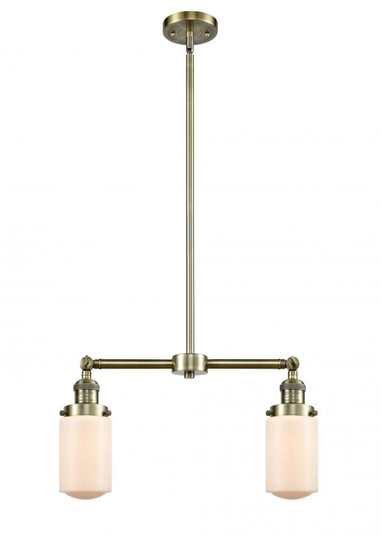 Dover - 2 Light - 21 inch - Antique Brass - Stem Hung - Adjustable Island Light (3442|209-AB-G311-LED)