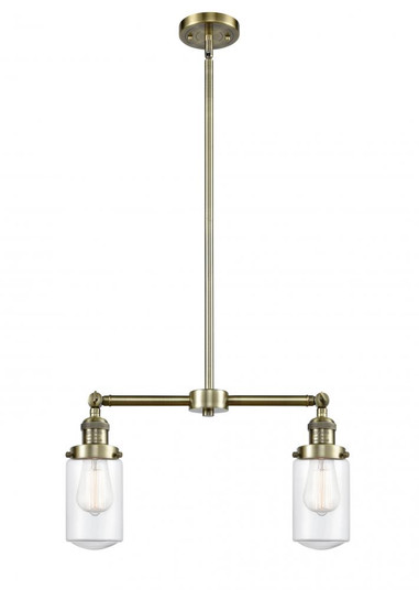 Dover - 2 Light - 21 inch - Antique Brass - Stem Hung - Island Light (3442|209-AB-G312)