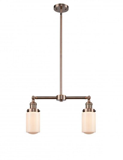 Dover - 2 Light - 21 inch - Antique Copper - Stem Hung - Adjustable Island Light (3442|209-AC-G311)