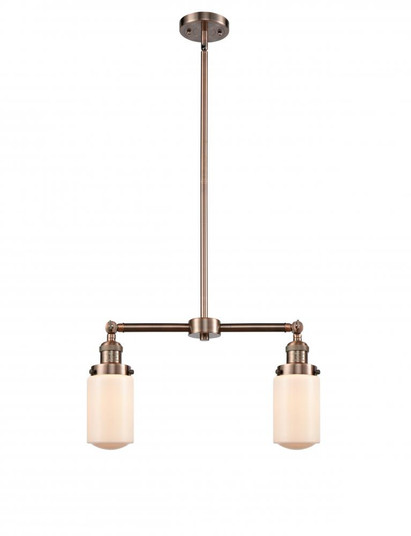 Dover - 2 Light - 21 inch - Antique Copper - Stem Hung - Island Light (3442|209-AC-G311-LED)