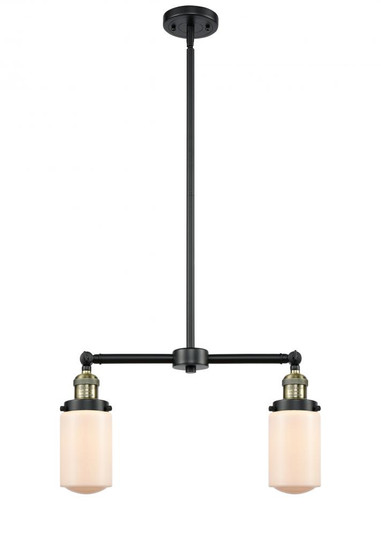 Dover - 2 Light - 21 inch - Black Antique Brass - Stem Hung - Adjustable Island Light (3442|209-BAB-G311-LED)