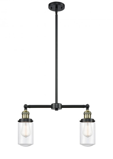 Dover - 2 Light - 21 inch - Black Antique Brass - Stem Hung - Island Light (3442|209-BAB-G312-LED)