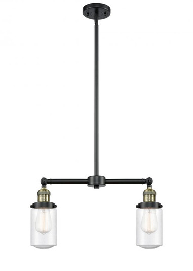 Dover - 2 Light - 21 inch - Black Antique Brass - Stem Hung - Adjustable Island Light (3442|209-BAB-G314)