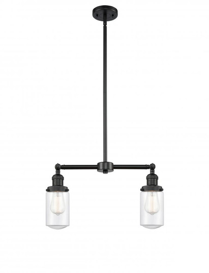 Dover - 2 Light - 21 inch - Matte Black - Stem Hung - Adjustable Island Light (3442|209-BK-G312-LED)