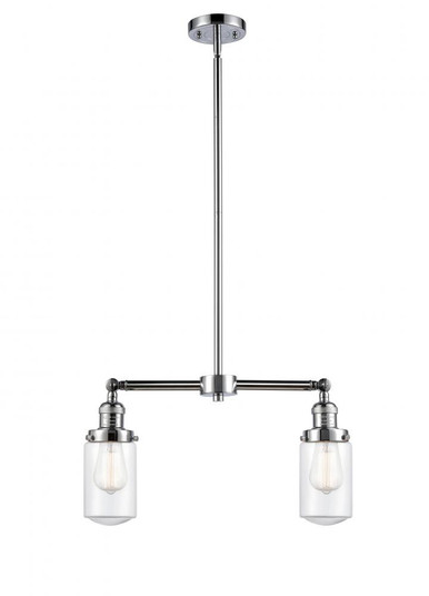 Dover - 2 Light - 21 inch - Polished Chrome - Stem Hung - Adjustable Island Light (3442|209-PC-G312)