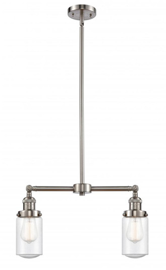 Dover - 2 Light - 21 inch - Brushed Satin Nickel - Stem Hung - Adjustable Island Light (3442|209-SN-G314-LED)