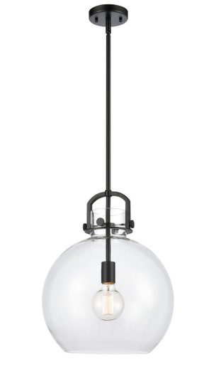 Newton Sphere - 1 Light - 14 inch - Matte Black - Stem hung - Pendant (3442|410-1S-BK-14CL-LED)