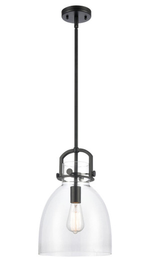 Newton Bell - 1 Light - 10 inch - Matte Black - Stem Hung - Mini Pendant (3442|412-1S-BK-10CL-LED)