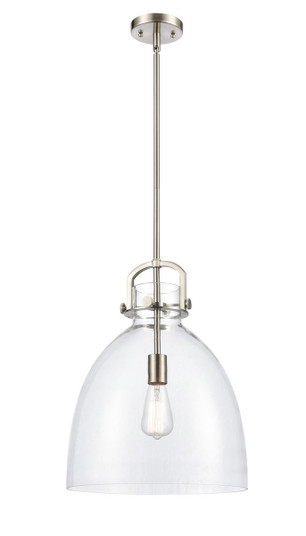 Newton Bell - 1 Light - 14 inch - Brushed Satin Nickel - Stem hung - Pendant (3442|412-1S-SN-14CL-LED)