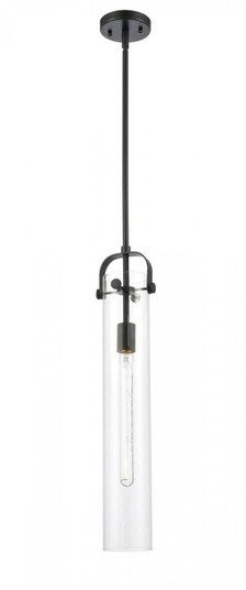 Pilaster - 1 Light - 5 inch - Matte Black - Cord hung - Mini Pendant (3442|413-1S-BK-4CL-LED)