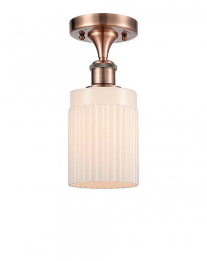 Hadley - 1 Light - 5 inch - Antique Copper - Semi-Flush Mount (3442|516-1C-AC-G341-LED)