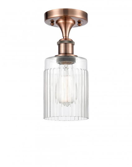 Hadley - 1 Light - 5 inch - Antique Copper - Semi-Flush Mount (3442|516-1C-AC-G342-LED)