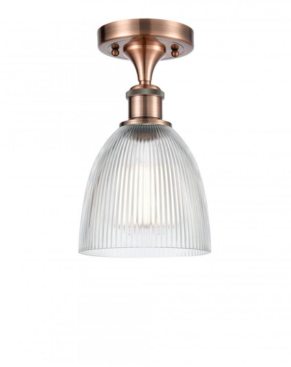 Castile - 1 Light - 6 inch - Antique Copper - Semi-Flush Mount (3442|516-1C-AC-G382-LED)