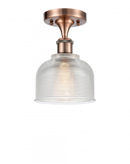 Dayton - 1 Light - 6 inch - Antique Copper - Semi-Flush Mount (3442|516-1C-AC-G412-LED)