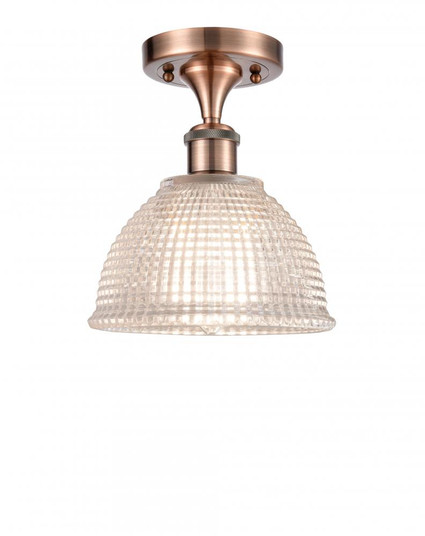 Arietta - 1 Light - 8 inch - Antique Copper - Semi-Flush Mount (3442|516-1C-AC-G422-LED)