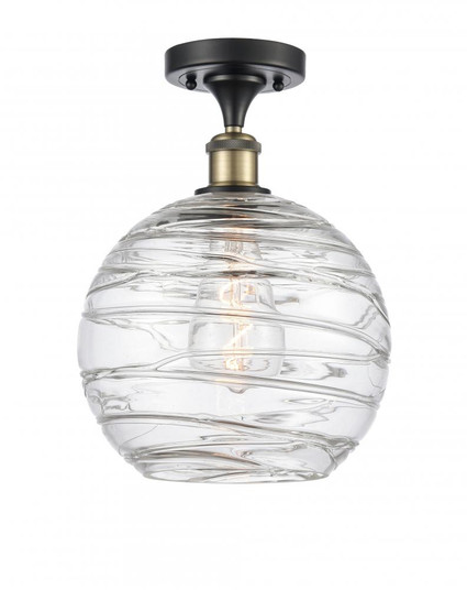 Athens Deco Swirl - 1 Light - 10 inch - Black Antique Brass - Semi-Flush Mount (3442|516-1C-BAB-G1213-10)