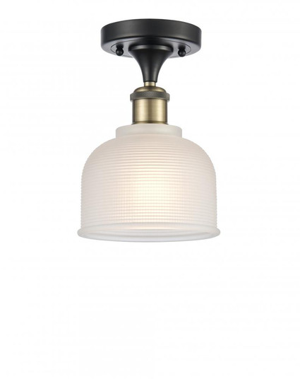 Dayton - 1 Light - 6 inch - Black Antique Brass - Semi-Flush Mount (3442|516-1C-BAB-G411-LED)