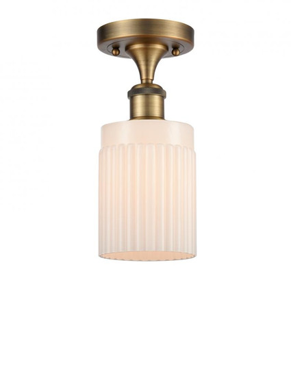 Hadley - 1 Light - 5 inch - Brushed Brass - Semi-Flush Mount (3442|516-1C-BB-G341-LED)